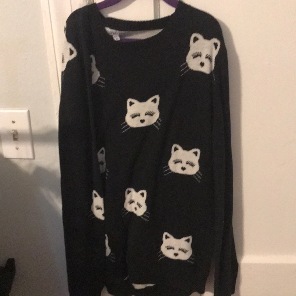 Cat sweater sz XL